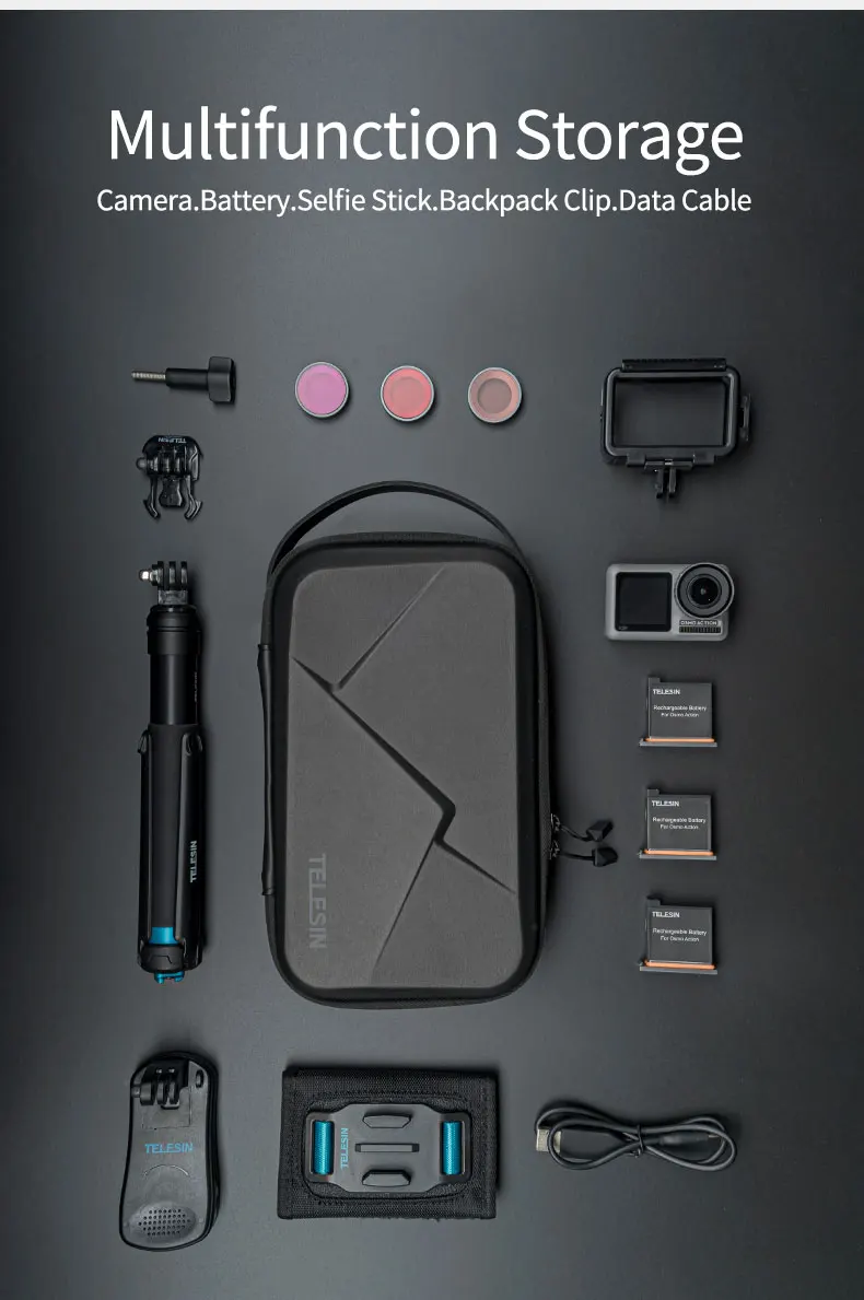 Telesin saco de armazenamento portátil para gopro