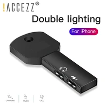 ACCEZZ адаптер мобильного телефона для iPhone адаптер двойной разветвитель освещения для Apple iPhone 7 8 Plus XR XS MAX разъем зарядки