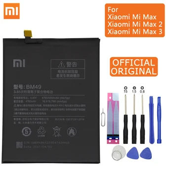 

Xiao Mi Original Phone Battery For Xiaomi Mi Max2 Mi Max 2 BM50 Mi Max BM49 Mi Max3 Max 3 BM51 Replacement Batteries Free Tools