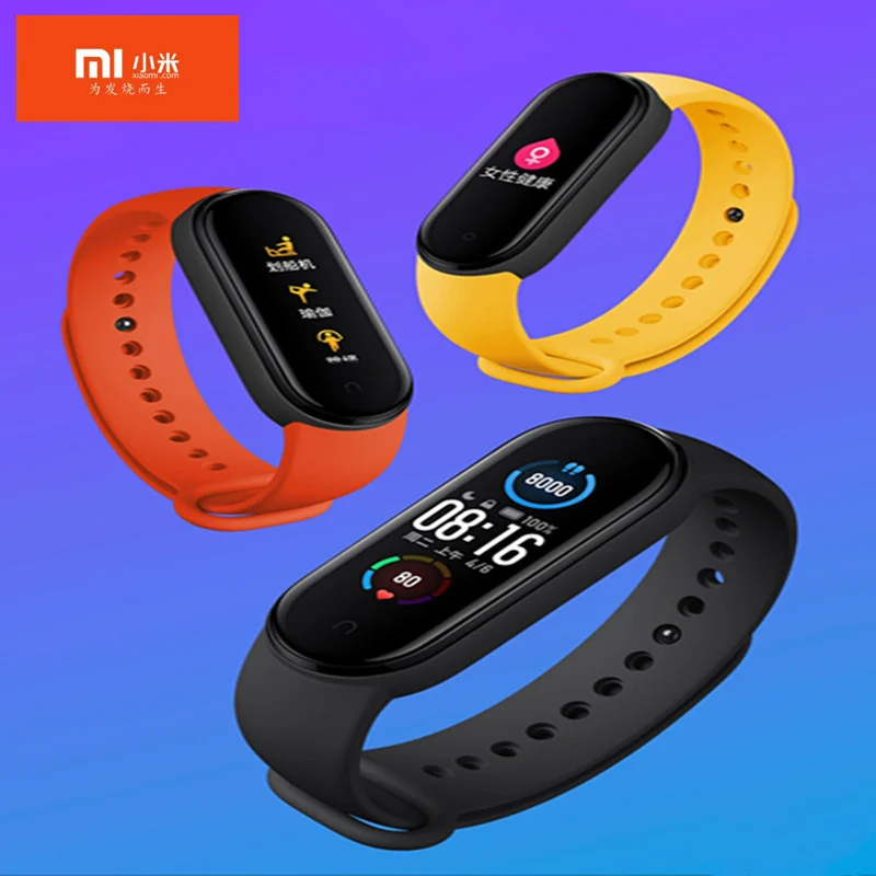 100% оригинальные Xiaomi Mi Band 5 NFC 11 версия спортивных режимов с магнитной Зарядки 24