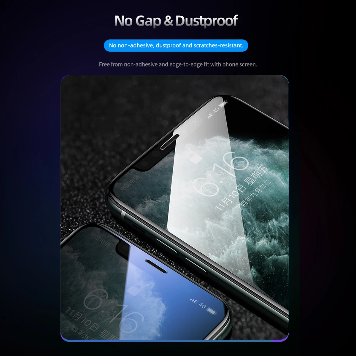 ROCK Crystal 2 шт для iP11 полноэкранная защита Гидрогелевая Защитная пленка для iP11Pro полное покрытие для iP 11Pro Max черная крышка