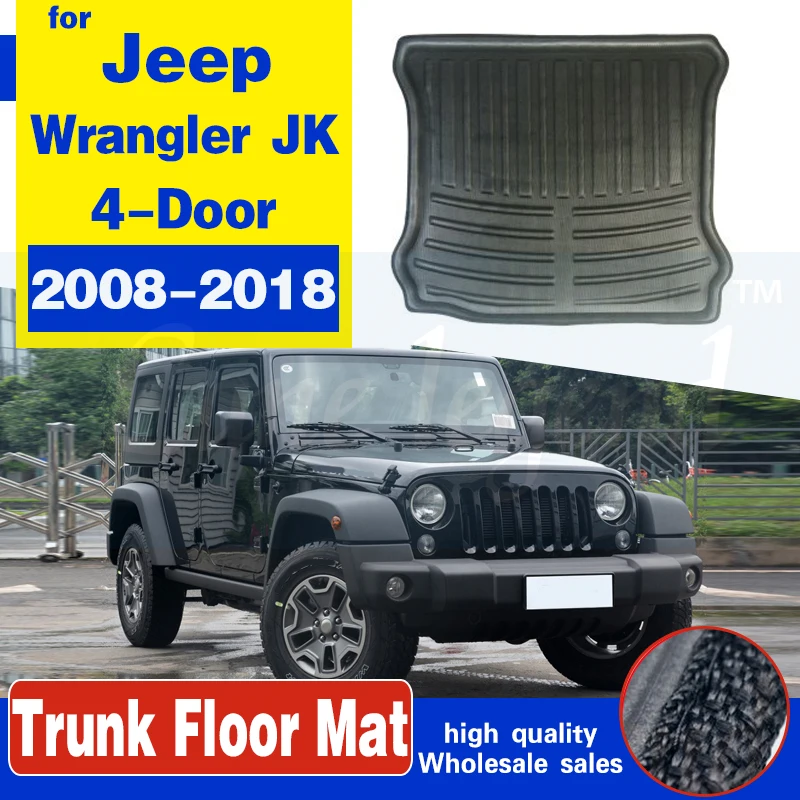 Для Jeep Wrangler JK 2008-2018 4 двери коврик для багажника Задняя Крышка грузовой пол лоток