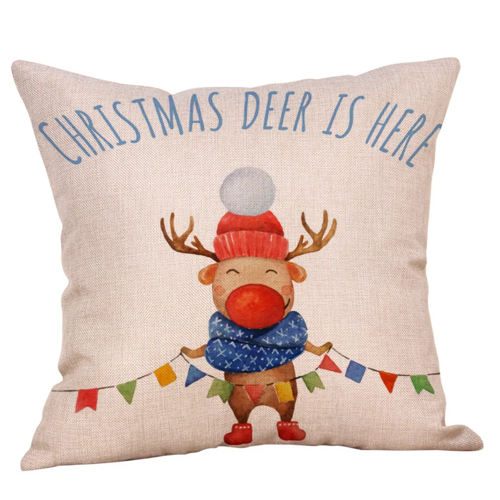 Рождественская декоративная наволочка для подушки декоративные диван-кровать, наволочки для подушек, Housse de cussin cojines наволочка Kussenhoes Наволочка на подушку - Цвет: H