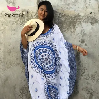 

Pocket Girl 2020 Beach Dress Kaftan Beach Sarongs Cover-Up Chiffon Bikini Swimwear Tunic Swimsuit Bathing Suit Cover Ups Pareo