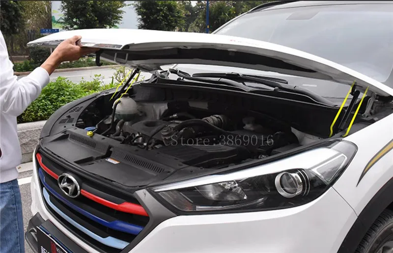 Подходит для hyundai Tucson TL передний капот двигателя поддерживающий гидравлический стержень, пружинный упор амортизаторы кронштейн верхний порог