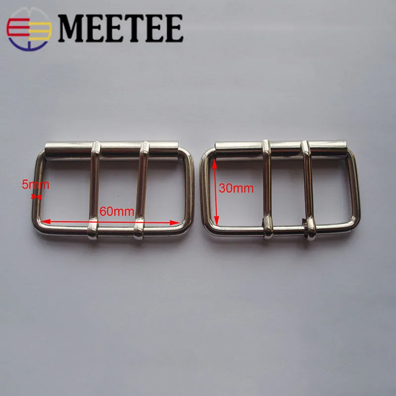 Meetee 4/10p 40/50/60 мм металлический двойной контактный ролик ремня пряжки пальто веб-ремень, регулируемый жгут "сделай сам", мужская сумка для аксессуаров