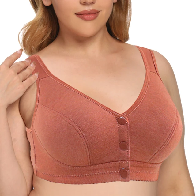 Front Closure Cotton Bras Women Camisole Bra Wire Free Soft