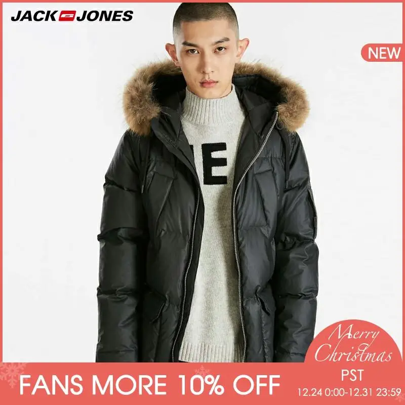 JackJones мужские с капюшоном зимние спортивные длинные пуховики | 218412543