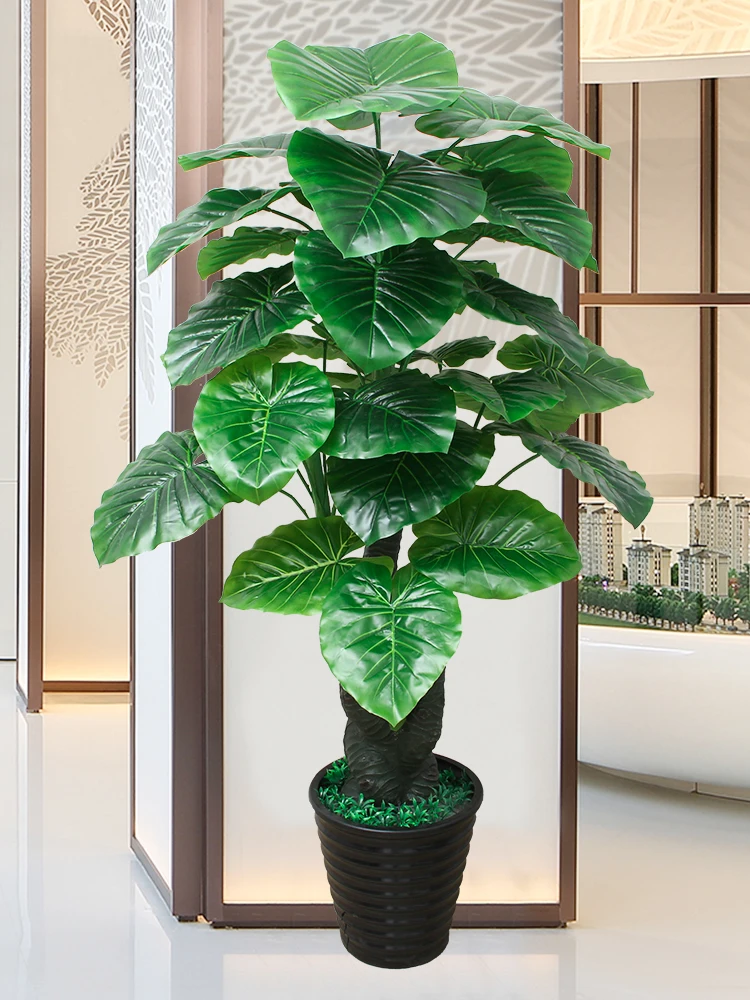 Artificial Plants Big Leaf Good Luck Tree Home Decoration Greenery