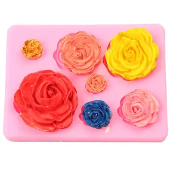 

Rose Flowers Silicone Mold Cake Chocolate Mold Wedding Cake Decorating Tools Fondant Sugarcraft Cake Mold