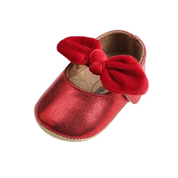 

New Bow Toddler Shoes For Newborn Pu Floral Soft Sole First Walker Anti-slip Baby Shoes Girls Prewalke Bebe Fille
