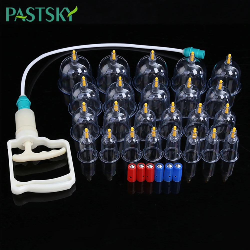 

24Pcs Vacuum Massag Cupping Cans Suction Chinese Medical Acupuncture Acupoint Therapy Opener Pull Rheumatism Detoxification