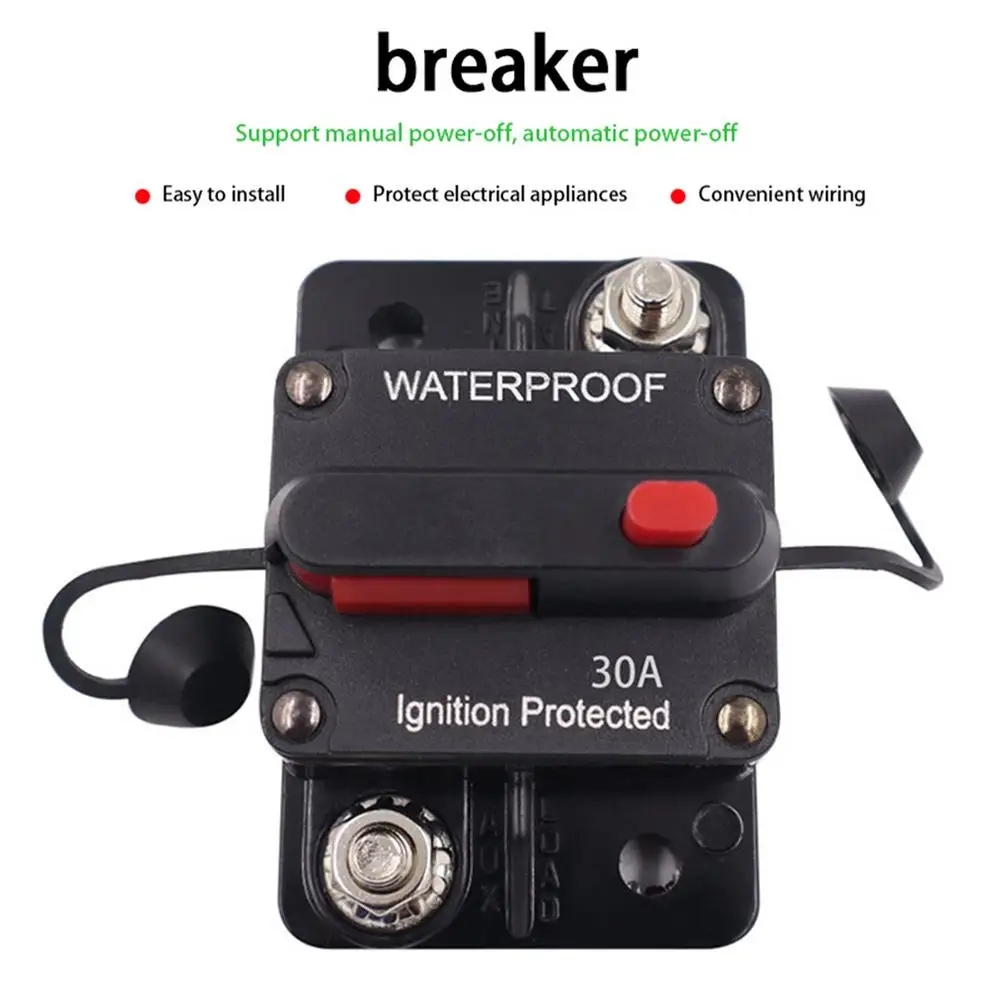 Mottdam 60A AMP Car Circuit Breaker 12V-48V DC Waterproof Car Audio Inline with 