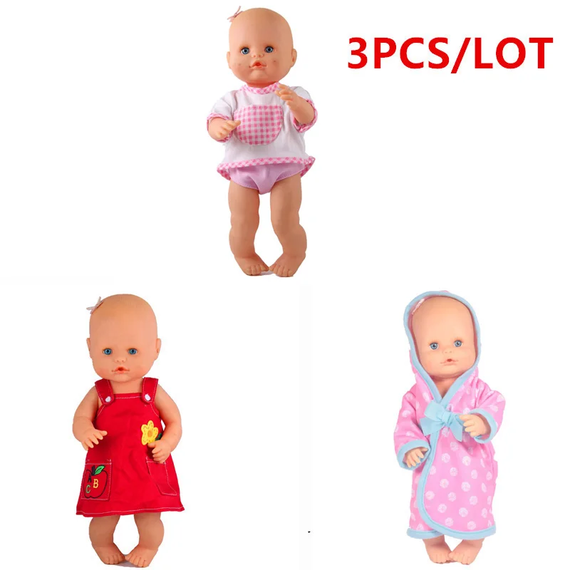 13 дюймов, Одежда для кукол, 35 см, Nenuco Doll Ropa Nenuco y su Hermanita, 1 фиолетовая шляпа, наряд, 1 медведь, повседневная одежда, 1 клубничное платье - Цвет: 3pcs mixed 5