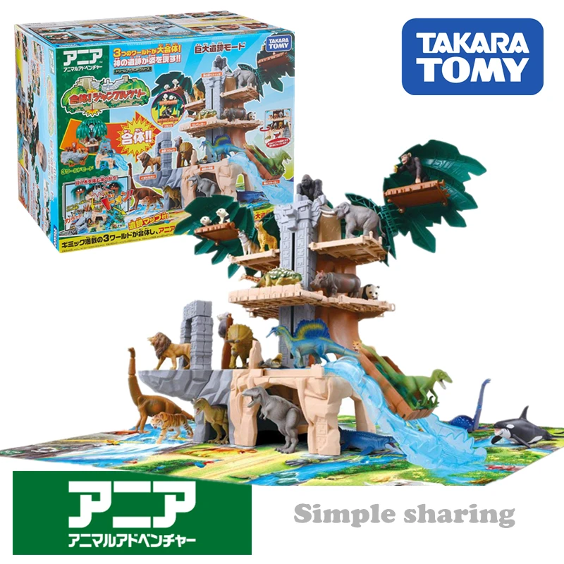 Takara Tomy Tomica Ania Forest Animal Temple Kit литая фотография для детей|Игровые фигурки и