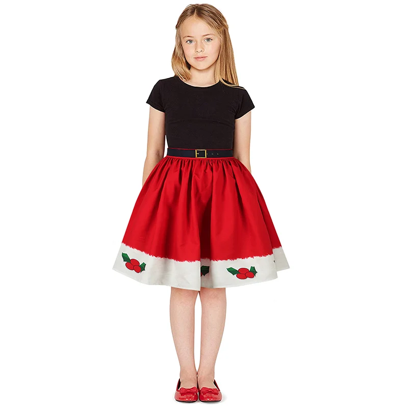 Милая Рождественская юбка-пачка для девочек; юбка в горошек для девочек-подростков; повседневная детская одежда; плиссированная юбка трапециевидной формы; Jupe Fille