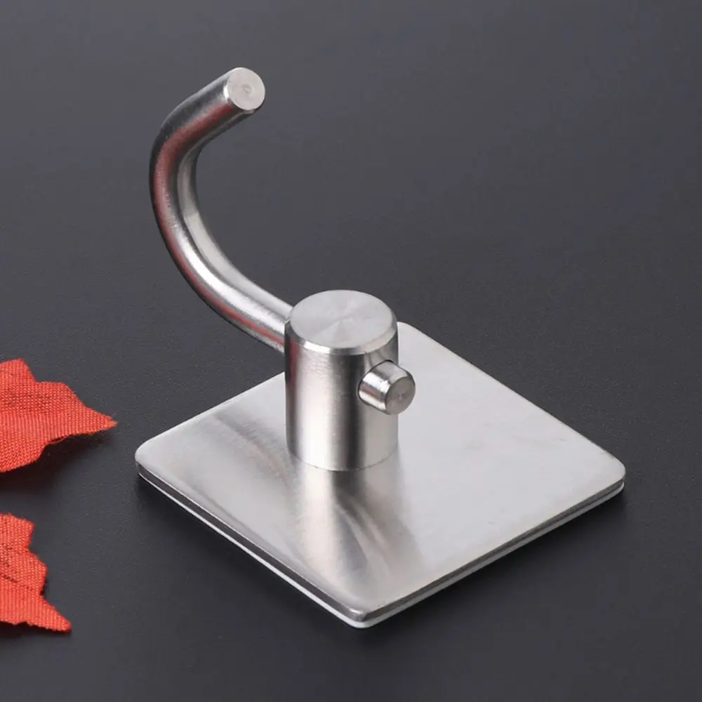 Stainlesssteel Крючки для ванной стены 304 нержавеющая сталь самоклеящийся крючок домашний ключ вешалка для полотенец Держатель для ванной и кухни крючки - Цвет: Stainlesssteel