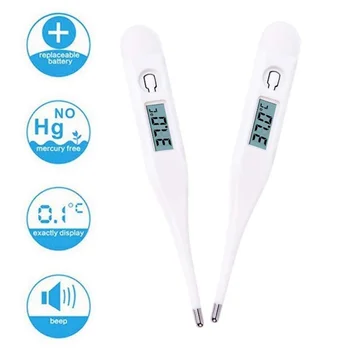 

Digital Mercury Thermometer Free LCD Show Reading Auto Shut-off Recall Replaceable Battery Body Fever Thermometer for Children