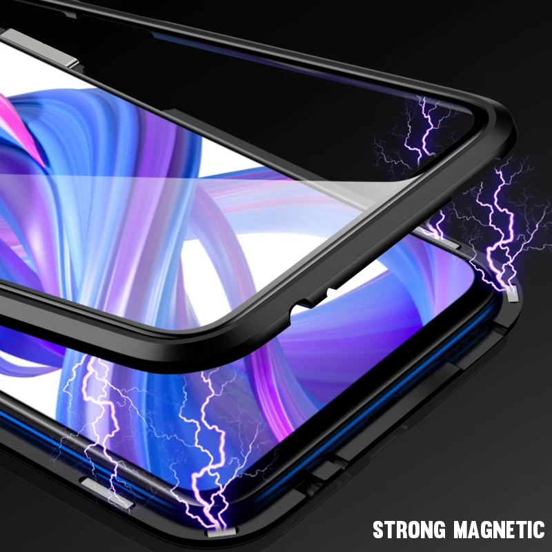Магнитный металлический корпус адсорбции для huawei P Smart Plus P20 P30 Lite Pro mate 10 20 Honor 9X20 10i 8X закаленное стекло крышка