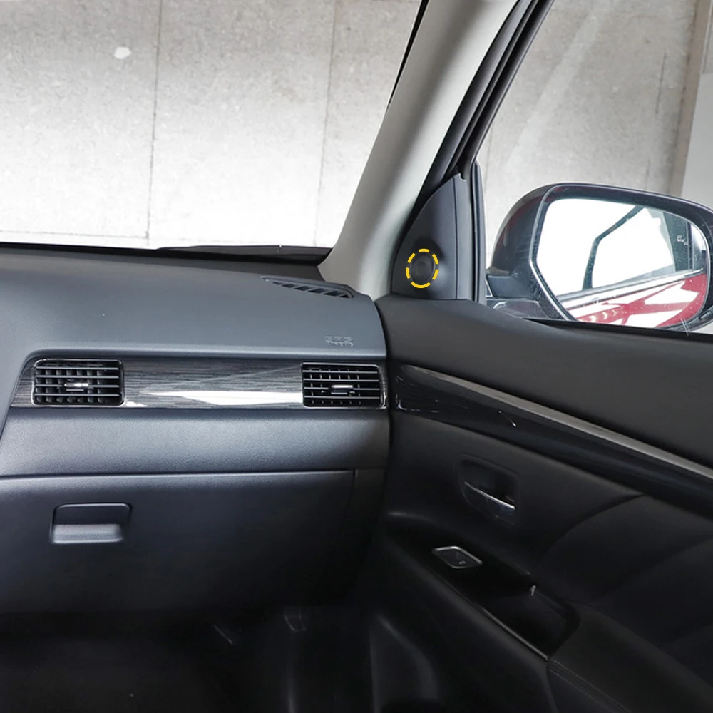 Для Mitsubishi Outlander 2012- Автомобильный Дверной громкий динамик звук хромированная Накладка рамка наклейка интерьерные аксессуары