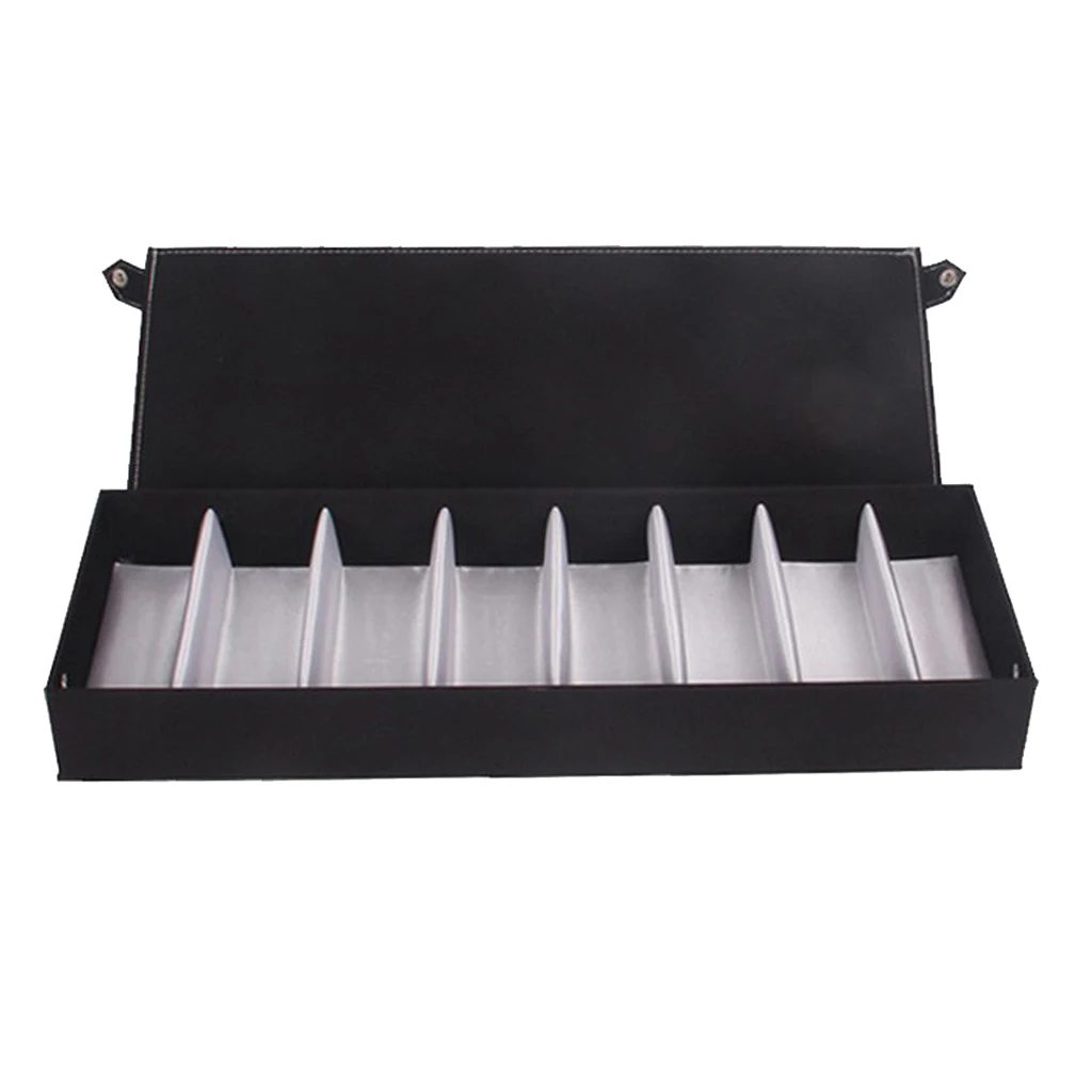 8 Slots Novelty Sunglass Organizer Leather Eyeglasses Collector Eyewear Display Case Storage Box, 48 x 14 x 6cm