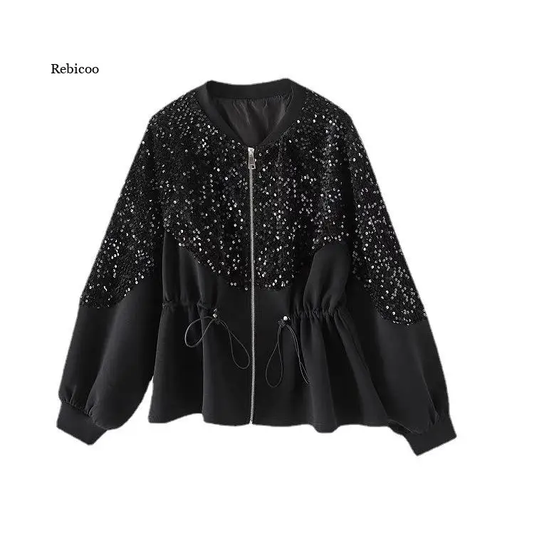 

Sexy Sequined embroidery Rose Flower Shirt shiny Transparent gauze Heavy Beading Blouses blusa camisa luxury party club Tops