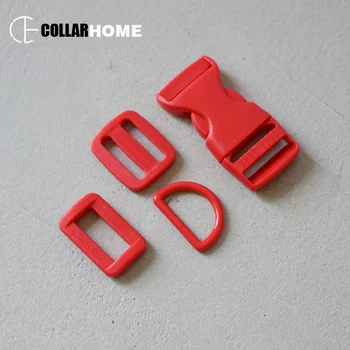

20 sets/lot plastic release buckle D rings 20mm clip hook adjuster slider DIY pet dog collar packsack bags garment accessories