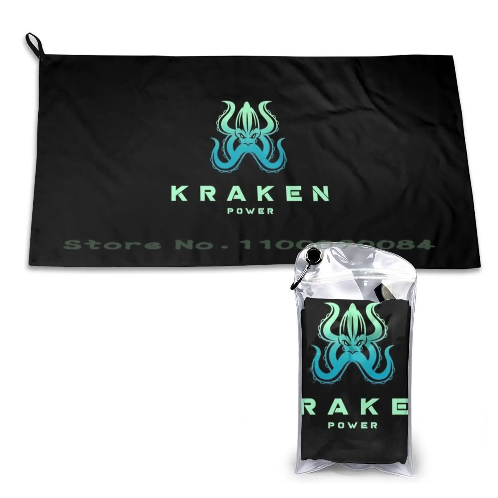 Il Kraken Asciugamano Ad Asciugatura Rapida Palestra Bagno Sportivo Portatile Anime Tv Show Digital Drawing Power My Hero Half And Half N Half Fire