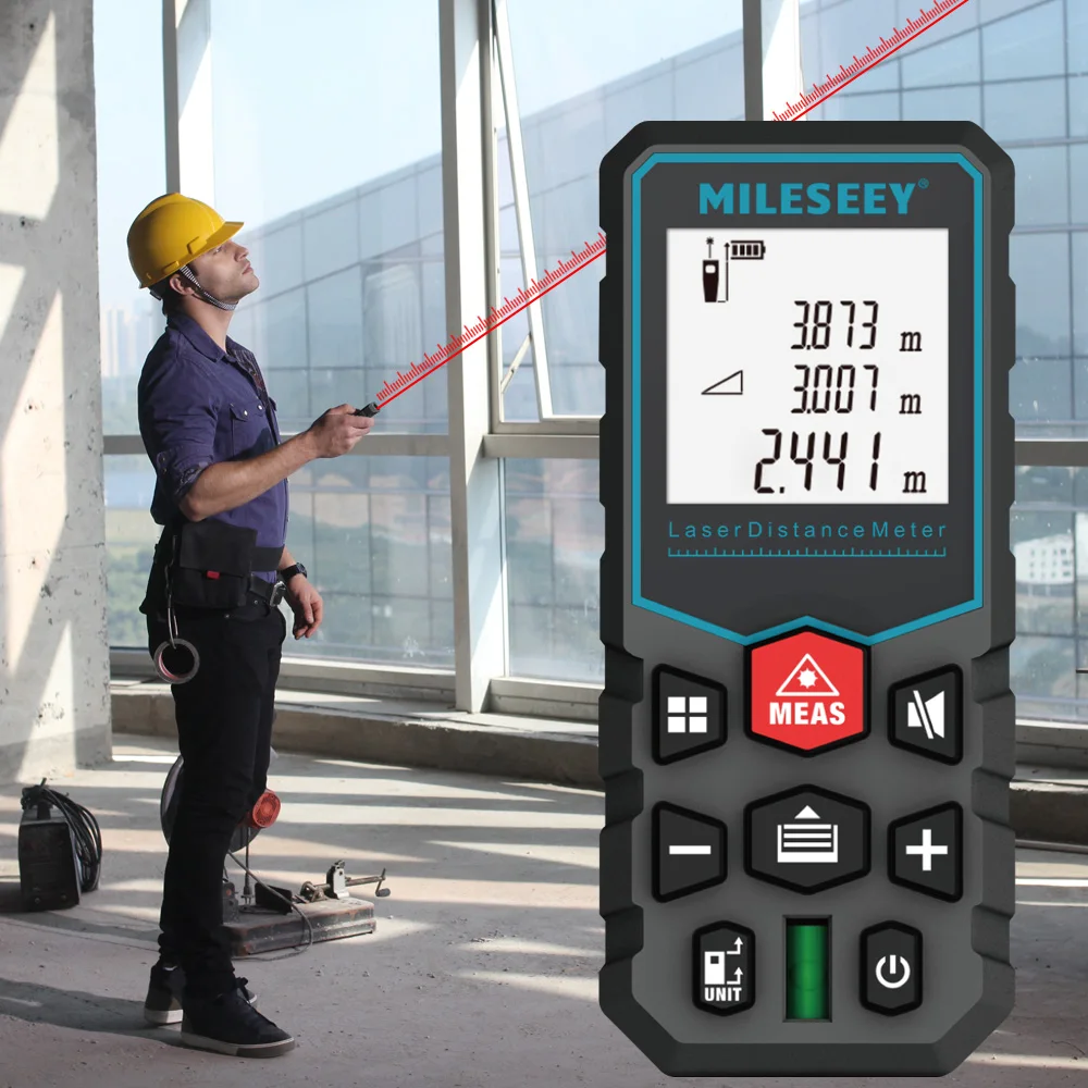Mileseey Laser Rangefinder S6 New Laser Distance Meter Blue Digital Range Finder Measure measurement 40M 60M 80M 100M Mileseey Laser Rangefinder S6 New Laser Distance Meter Blue Digital Range Finder Measure measurement 40M 60M 80M 100M
