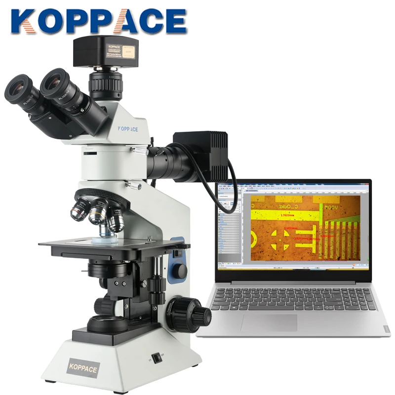 Тринокулярный металлургический микроскоп KOPPACE 50X 500X 18 миллионов пикселей USB3.0