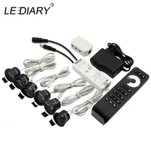 LEDIARY możliwość przyciemniania Multi Remot Control Downlight lampa wystawowa czarny 12V Spot LED Mini oprawy sufitowe wpuszczane 1.5W 27mm