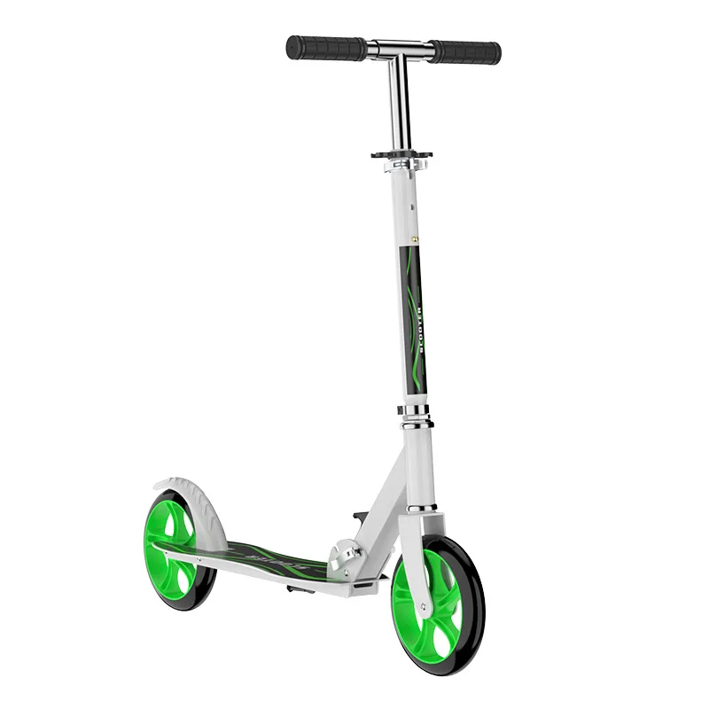 City Adjustable All Iron Body T-Style Kids Scooter Children Kick Scooter 200mm Wheel Adults Foldable Foot Bear 150kg