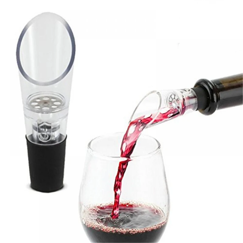 Magic Wine Decanter Red Wine Aerating Pourer Spout Decanter Aerator Quick Aerating Pouring Tool Pump Portable Filter
