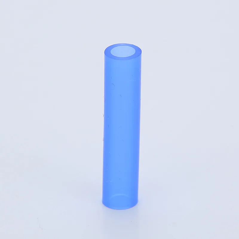 Blue L 400pcs Silicone Case Stainless Steel Straw Case Keep Clearning Bar Drinking Straws Silicone Protect Case Tools - Цвет: Blue L