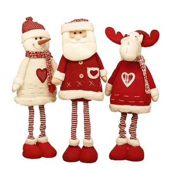 

Large Size Christmas Dolls Santa Claus Snowman Elk Toys Kid Xmas Gift Red Christmas Tree Ornament MJJ88