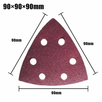 

25PCS 90mm Sanding Disc Flocking 6 Hole Abrasive Sandpaper 60 80 120 180 240Grit For Rust Or Old Finishing