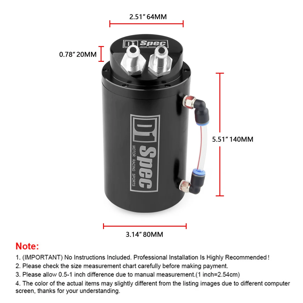 Car Fuel Tanks General Modified D1 Oil Breathable Can Round Waste Oil Recycling Filter Tank Auto Fuel Supply System Accessories oil catch can motorcycle fuel tank plastic fuel tank