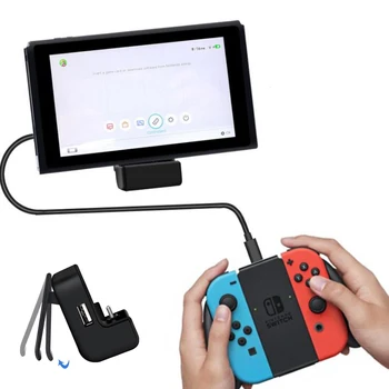 

Type-C Charger Dock Station Charging Stand+USB Port for Nintendo Switch NS Lite Console Joycon Controller Joy-con Gamepad Holder