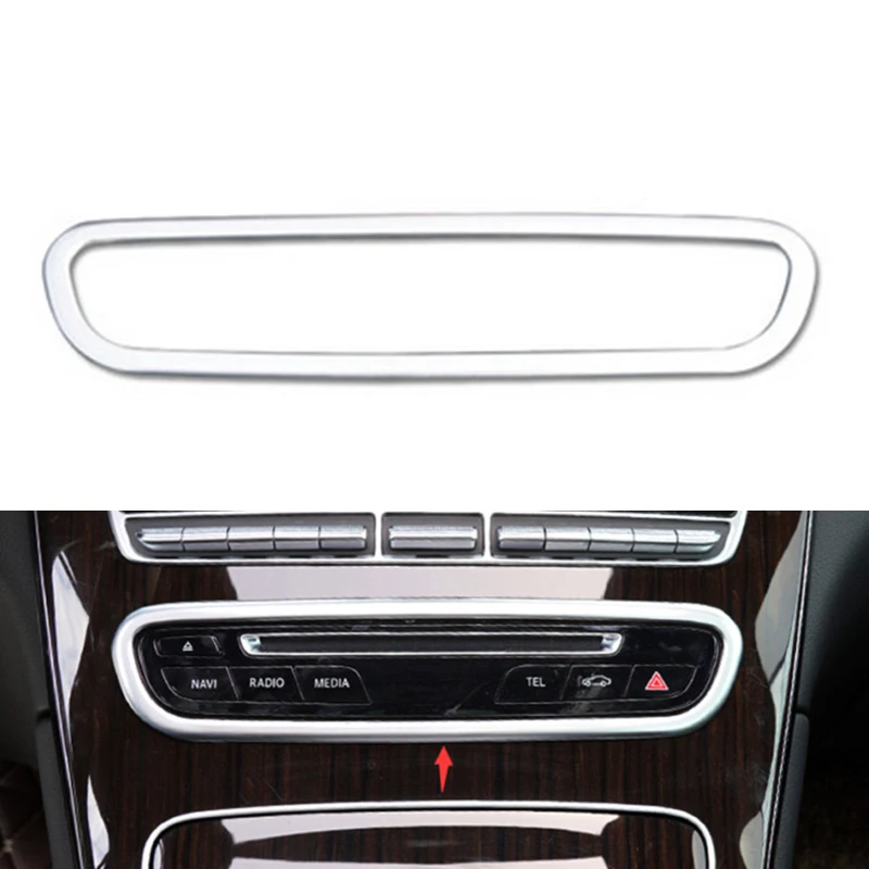 

ABS Center Console CD Panel Frame Trim For Mercedes-Benz GLC300 260 2016-2018