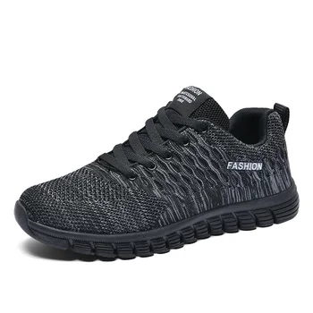 

Middle-aged And Elderly Couples Walking Mens Shoes Flying Woven Breathable Light Running Shoes Men's Shoes Sports Casual Shoes