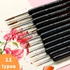 MIKAILAN Wolf Hair Paint Brush Fine Hand-painted Hook Line Pen Round Tip Miniature Brush For Drawing Gouache Oil Painting Brush 3