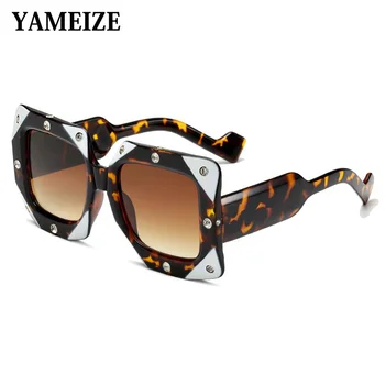 

YAMEIZE Square Sunglasses Women 2020 Men Vintage Big Frame Oversized Sun Gasses Female Male Rtro culos de sol Shades