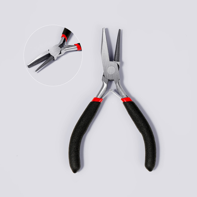 Mini Jewelry Pliers Set DIY Jewelry Making and Fixing Tools Pink Handle with Scissors, Copper Wire Cutting, Oblique Pliers