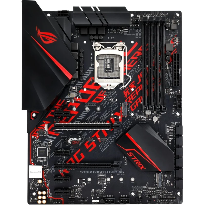 Motherboard Asus ROG Strix b360-h gaming soc-1151v2 Intel B360 4xddr4 ATX AC➗ 8ch(7.1) | Компьютеры и офис