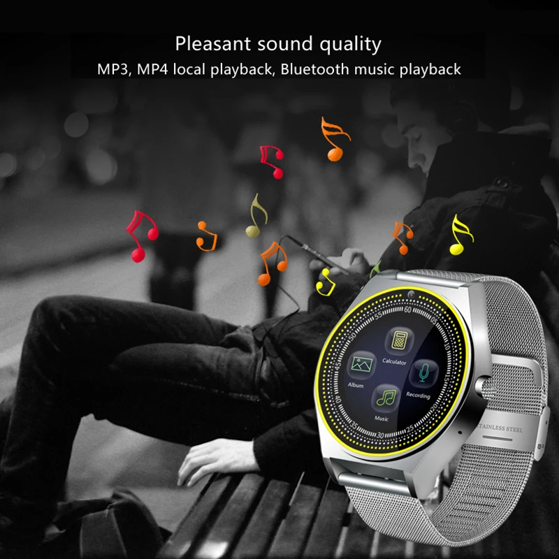N9 модные часы Smart Watch Для мужчин Поддержка сим-карты с Камера Шагомер Bluetooth 3,0 трекер сна Smartwatch для IOS и Android телефон