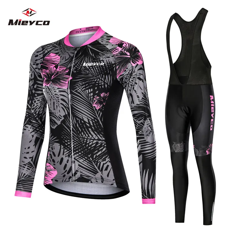 Mieyco Anti-UV Spring Women Cycling Set Polyester Bicycle Cycling Wear Cycling Bike Clothes Cycling Jersey Set ciclismo feminino