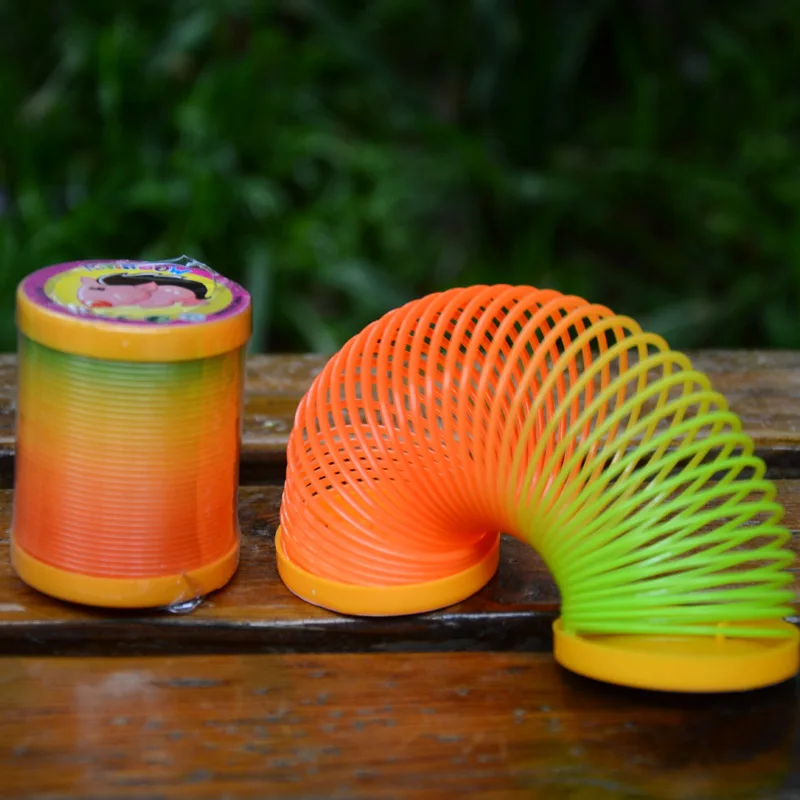 

Rainbow Circle Funny Toys Early Development Educational Folding Plastic Spring Coil Children's Creative Magical Toys