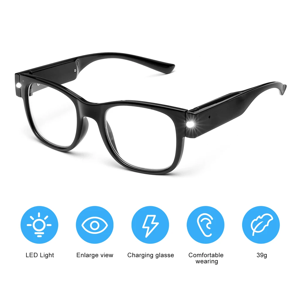 Reading Glasses Led Light Eyeglasses Readers 3 Reading Glasses