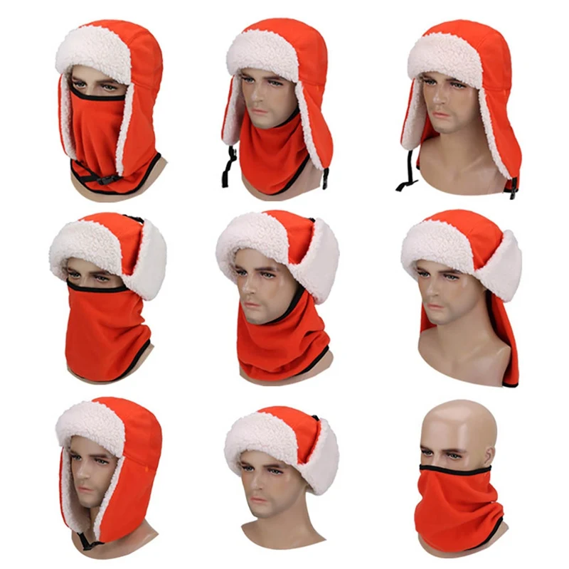 Winter Hat Bomber Hats Men Women Thicken Winter Earflap Keep Warm Caps Skull Mask Skiing Bomber Hats