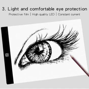 

A4 LED Digital ie Pad Drawing Tablet USB LED Light Copy Board Electronic Art Graphic Writing Painting Table